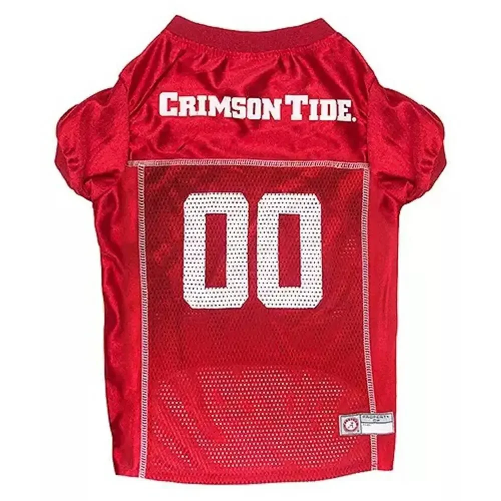 Alabama Crimson Tide Dog Jersey Large NCAA Pets First Football Mesh Shirt Roll